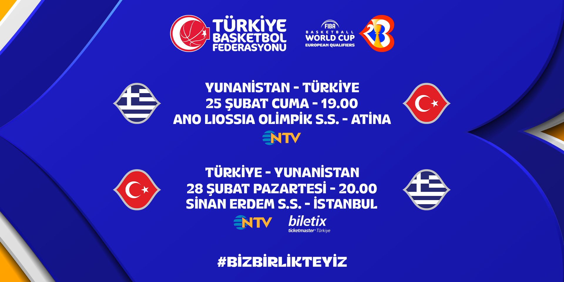 A Erkek Milli Takımımız FIBA 2023 Dünya Kupası Elemeleri’nde Yunanistan Karşısında